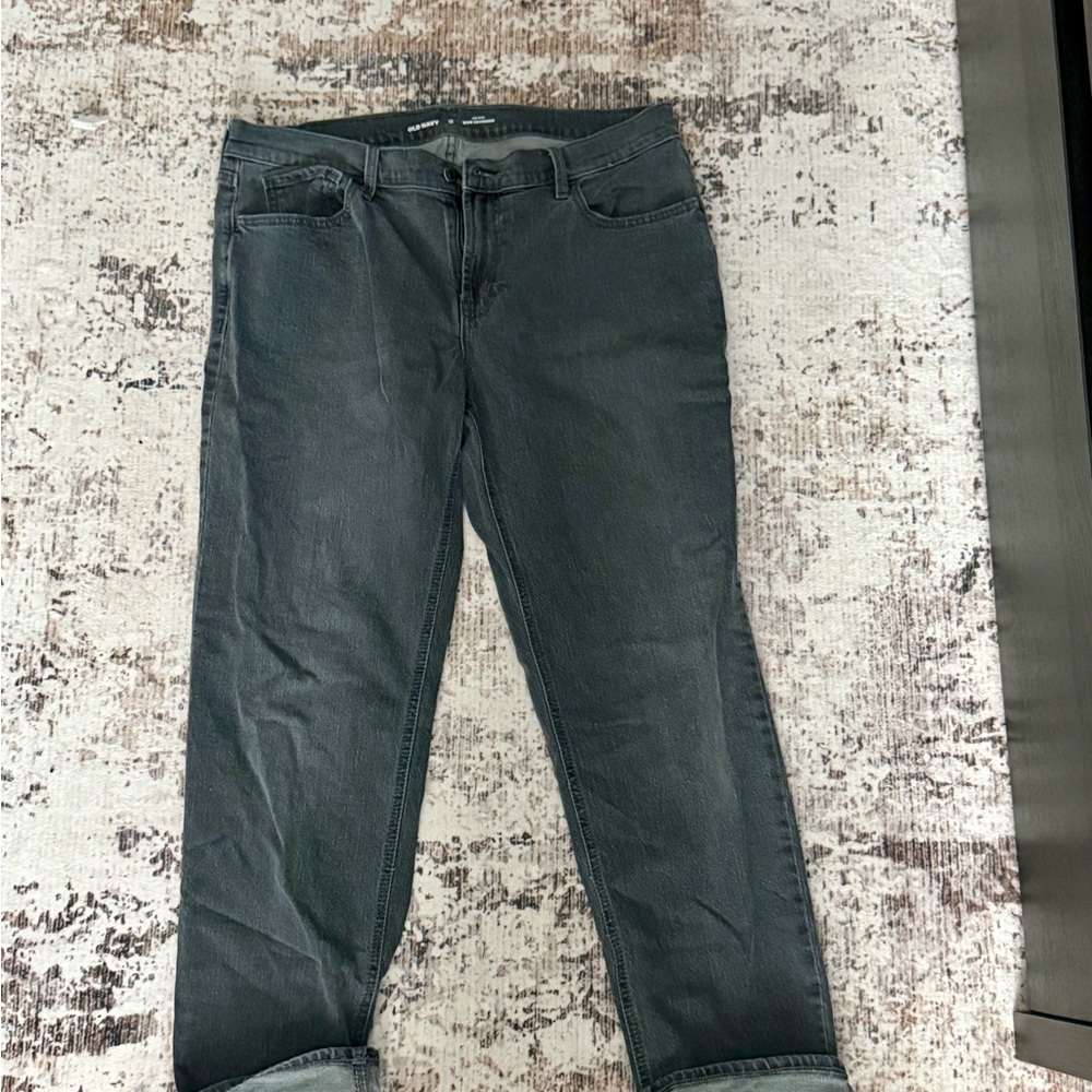Old Navy Dark Gray Straight Jeans